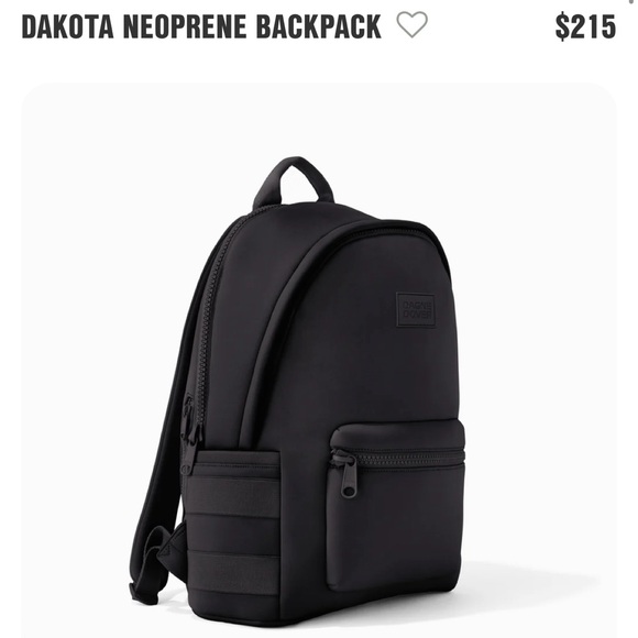 Dagne Dover Large Dakota Neoprene Backpack - Onyx - Picture 5 of 5